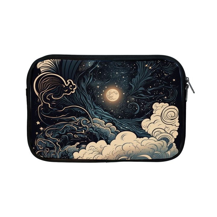 Starry Sky Moon Space Cosmic Galaxy Nature Art Clouds Art Nouveau Abstract Apple iPad Mini Zipper Cases