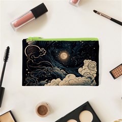 Starry Sky Moon Space Cosmic Galaxy Nature Art Clouds Art Nouveau Abstract Cosmetic Bag (xs)