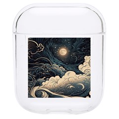 Starry Sky Moon Space Cosmic Galaxy Nature Art Clouds Art Nouveau Abstract Hard Pc Airpods 1/2 Case by Posterlux