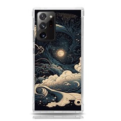 Starry Sky Moon Space Cosmic Galaxy Nature Art Clouds Art Nouveau Abstract Samsung Galaxy Note 20 Ultra Tpu Uv Case by Posterlux