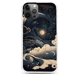 Starry Sky Moon Space Cosmic Galaxy Nature Art Clouds Art Nouveau Abstract Iphone 12 Pro Max Tpu Uv Print Case by Posterlux