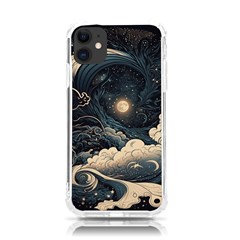 Starry Sky Moon Space Cosmic Galaxy Nature Art Clouds Art Nouveau Abstract Iphone 11 Tpu Uv Print Case by Posterlux