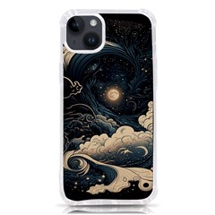 Starry Sky Moon Space Cosmic Galaxy Nature Art Clouds Art Nouveau Abstract Iphone 14 Plus Tpu Uv Print Case by Posterlux