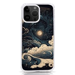 Starry Sky Moon Space Cosmic Galaxy Nature Art Clouds Art Nouveau Abstract Iphone 14 Pro Max Tpu Uv Print Case by Posterlux