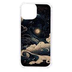 Starry Sky Moon Space Cosmic Galaxy Nature Art Clouds Art Nouveau Abstract Iphone 13 Mini Tpu Uv Print Case by Posterlux