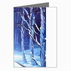 Landscape Outdoors Greeting Card Snow Forest Woods Nature Path Trail Santa s Village Greeting Card by Posterlux