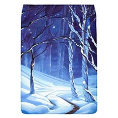 Landscape Outdoors Greeting Card Snow Forest Woods Nature Path Trail Santa s Village Removable Flap Cover (s) by Posterlux