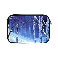 Landscape Outdoors Greeting Card Snow Forest Woods Nature Path Trail Santa s Village Apple Ipad Mini Zipper Cases by Posterlux