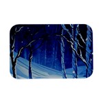 Landscape Outdoors Greeting Card Snow Forest Woods Nature Path Trail Santa s Village Open Lid Metal Box (Silver)   Front