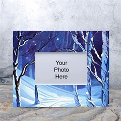 Landscape Outdoors Greeting Card Snow Forest Woods Nature Path Trail Santa s Village White Tabletop Photo Frame 4 x6  by Posterlux