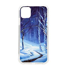 Landscape Outdoors Greeting Card Snow Forest Woods Nature Path Trail Santa s Village Iphone 11 Tpu Uv Print Case by Posterlux