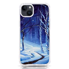 Landscape Outdoors Greeting Card Snow Forest Woods Nature Path Trail Santa s Village Iphone 14 Plus Tpu Uv Print Case by Posterlux