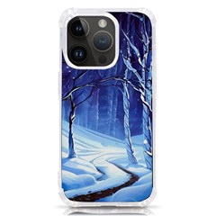 Landscape Outdoors Greeting Card Snow Forest Woods Nature Path Trail Santa s Village Iphone 14 Pro Tpu Uv Print Case by Posterlux