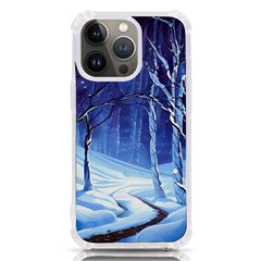 Landscape Outdoors Greeting Card Snow Forest Woods Nature Path Trail Santa s Village Iphone 13 Pro Tpu Uv Print Case by Posterlux