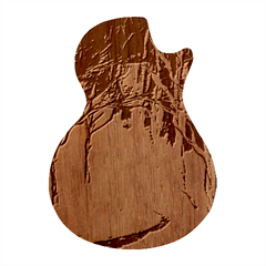 Landscape Outdoors Greeting Card Snow Forest Woods Nature Path Trail Santa s Village Guitar Shape Wood Guitar Pick Holder Case And Picks Set