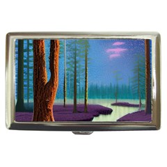 Artwork Outdoors Night Trees Setting Scene Forest Woods Light Moonlight Nature Cigarette Money Case by Posterlux