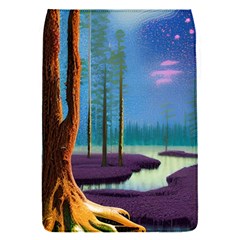 Artwork Outdoors Night Trees Setting Scene Forest Woods Light Moonlight Nature Removable Flap Cover (s)