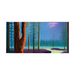 Artwork Outdoors Night Trees Setting Scene Forest Woods Light Moonlight Nature Yoga Headband