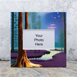 Artwork Outdoors Night Trees Setting Scene Forest Woods Light Moonlight Nature White Box Photo Frame 4  x 6  Front