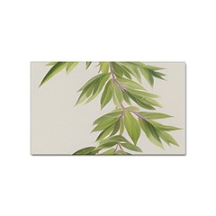 Watercolor Leaves Branch Nature Plant Growing Still Life Botanical Study Sticker (rectangular) by Posterlux