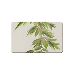 Watercolor Leaves Branch Nature Plant Growing Still Life Botanical Study Magnet (name Card) by Posterlux