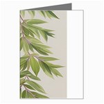 Watercolor Leaves Branch Nature Plant Growing Still Life Botanical Study Greeting Card Left