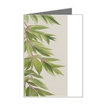 Watercolor Leaves Branch Nature Plant Growing Still Life Botanical Study Mini Greeting Card Left