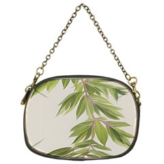 Watercolor Leaves Branch Nature Plant Growing Still Life Botanical Study Chain Purse (one Side)