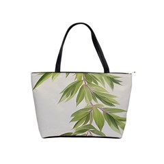 Watercolor Leaves Branch Nature Plant Growing Still Life Botanical Study Classic Shoulder Handbag