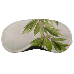 Watercolor Leaves Branch Nature Plant Growing Still Life Botanical Study Sleep Mask