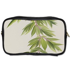 Watercolor Leaves Branch Nature Plant Growing Still Life Botanical Study Toiletries Bag (one Side)