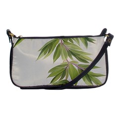 Watercolor Leaves Branch Nature Plant Growing Still Life Botanical Study Shoulder Clutch Bag