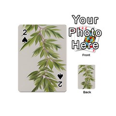 Watercolor Leaves Branch Nature Plant Growing Still Life Botanical Study Playing Cards 54 Designs (mini) by Posterlux