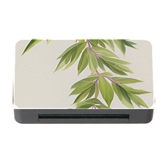 Watercolor Leaves Branch Nature Plant Growing Still Life Botanical Study Memory Card Reader With Cf by Posterlux