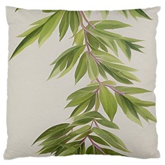 Watercolor Leaves Branch Nature Plant Growing Still Life Botanical Study Large Cushion Case (one Side)