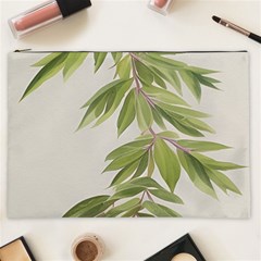 Watercolor Leaves Branch Nature Plant Growing Still Life Botanical Study Cosmetic Bag (xxl)