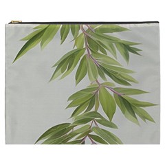 Watercolor Leaves Branch Nature Plant Growing Still Life Botanical Study Cosmetic Bag (xxxl) by Posterlux