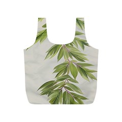 Watercolor Leaves Branch Nature Plant Growing Still Life Botanical Study Full Print Recycle Bag (s) by Posterlux