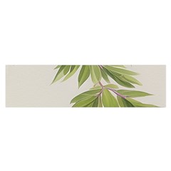 Watercolor Leaves Branch Nature Plant Growing Still Life Botanical Study Oblong Satin Scarf (16  X 60 ) by Posterlux