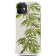 Watercolor Leaves Branch Nature Plant Growing Still Life Botanical Study Iphone 12/12 Pro Tpu Uv Print Case by Posterlux