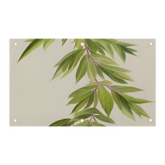 Watercolor Leaves Branch Nature Plant Growing Still Life Botanical Study Banner And Sign 5  X 3  by Posterlux