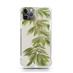 Watercolor Leaves Branch Nature Plant Growing Still Life Botanical Study Iphone 11 Pro 5 8 Inch Tpu Uv Print Case by Posterlux