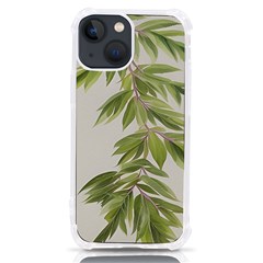 Watercolor Leaves Branch Nature Plant Growing Still Life Botanical Study Iphone 13 Mini Tpu Uv Print Case by Posterlux