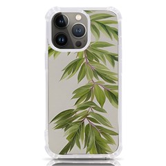 Watercolor Leaves Branch Nature Plant Growing Still Life Botanical Study Iphone 13 Pro Tpu Uv Print Case