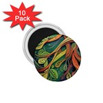 Outdoors Night Setting Scene Forest Woods Light Moonlight Nature Wilderness Leaves Branches Abstract 1.75  Magnets (10 pack)  Front