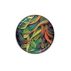 Outdoors Night Setting Scene Forest Woods Light Moonlight Nature Wilderness Leaves Branches Abstract Hat Clip Ball Marker by Posterlux