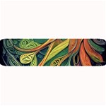 Outdoors Night Setting Scene Forest Woods Light Moonlight Nature Wilderness Leaves Branches Abstract Large Bar Mat 32 x8.5  Bar Mat