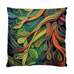 Outdoors Night Setting Scene Forest Woods Light Moonlight Nature Wilderness Leaves Branches Abstract Standard Cushion Case (two Sides) by Posterlux