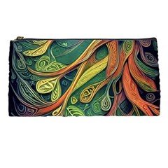 Outdoors Night Setting Scene Forest Woods Light Moonlight Nature Wilderness Leaves Branches Abstract Pencil Case by Posterlux