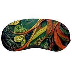 Outdoors Night Setting Scene Forest Woods Light Moonlight Nature Wilderness Leaves Branches Abstract Sleep Mask by Posterlux